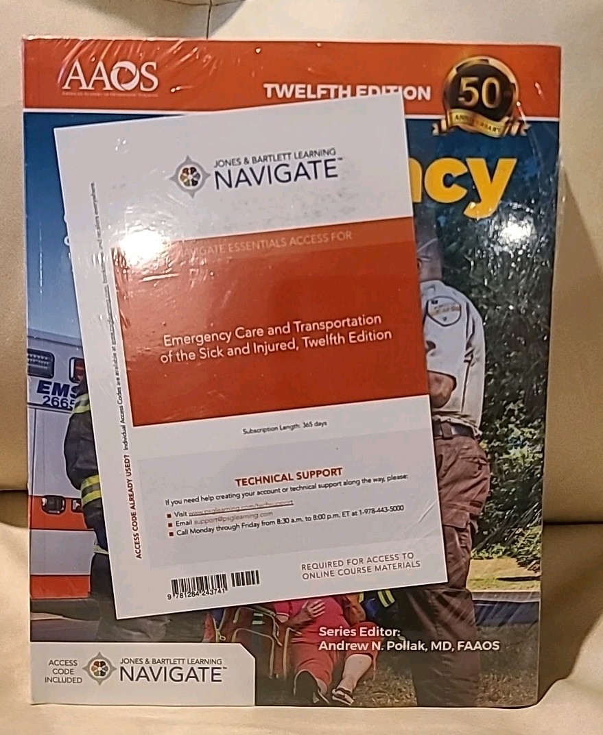 AAOS Emergency Care And Transportation Of The Sick And Injured, 12th Edition NEW