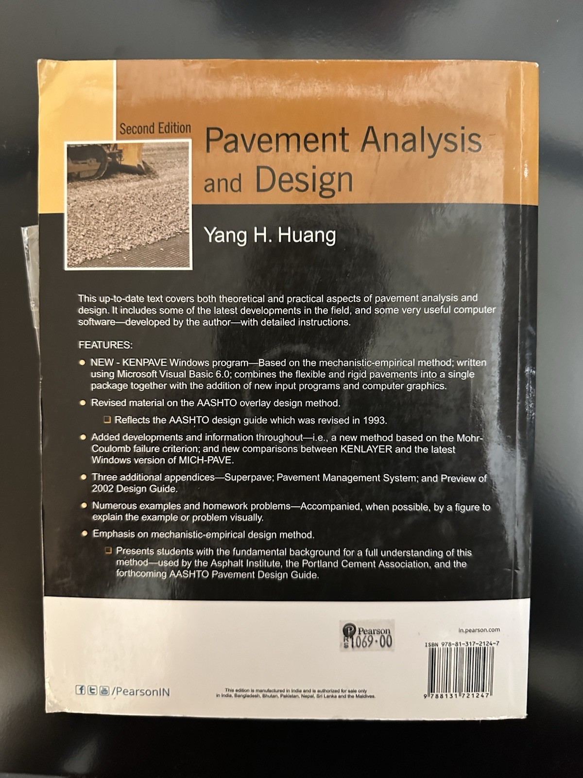 Pavement Analysis and Design by Yang H. Huang Second Edition Paperback