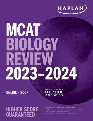 MCAT Biology Review 2023-2024: Online + Book (Kaplan Test Prep), Kaplan Test Pre