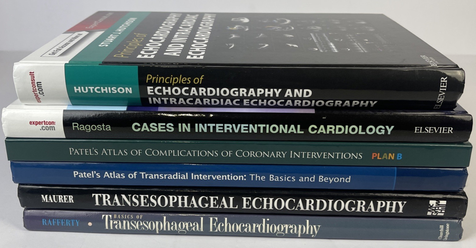 Cardiology Textbook Lot Of 6 Echocardiography Patels Atlas Intricardiac And More