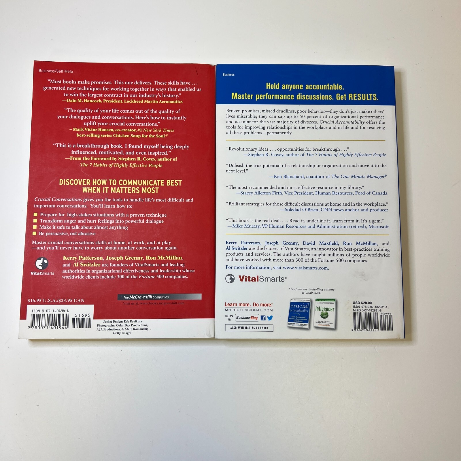 Crucial Conversations & Crucial Accountability Lot of 2, Patterson, Grenny…