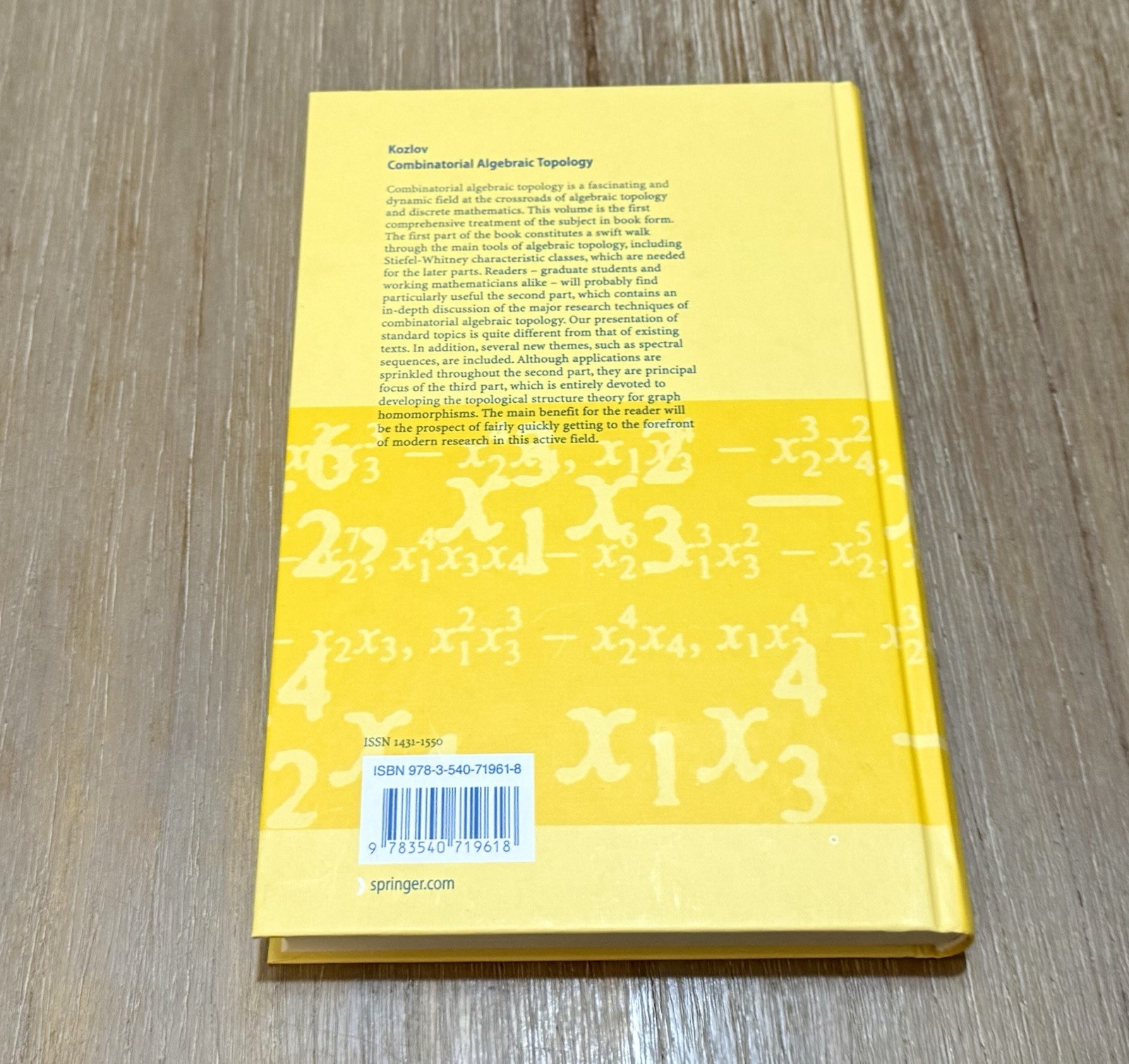 Combinatorial Algebraic Topology, Hardcover by by Dmitry Kozlov 2007 HC