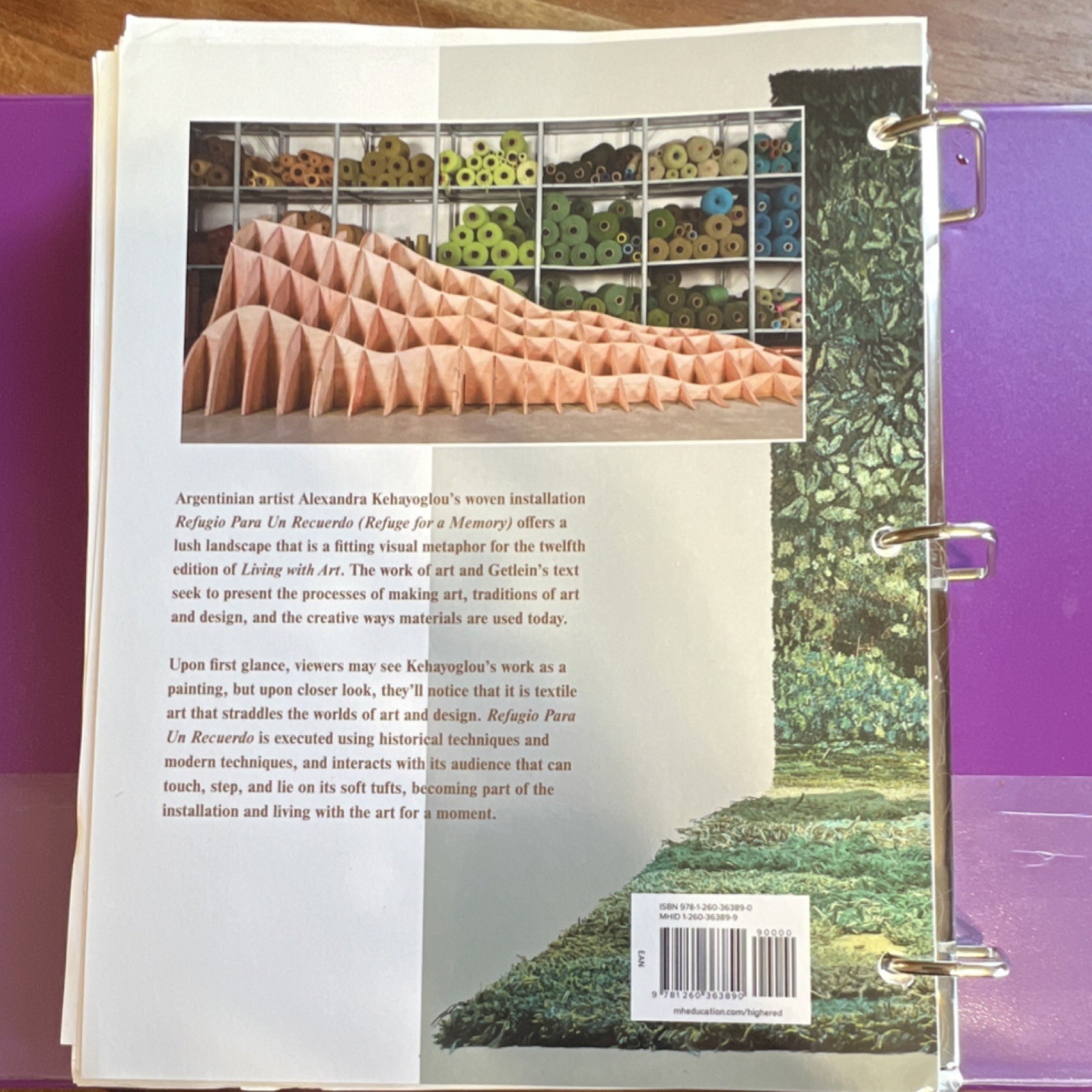 McGraw-Hill Living with Art Twelfth Edition Mark Getlein Ringbound Textbook