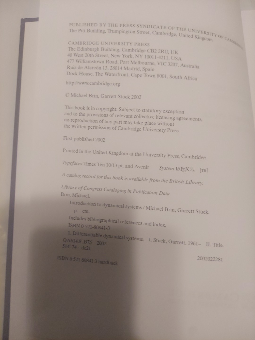 Introduction to Dynamical Systems by Brin