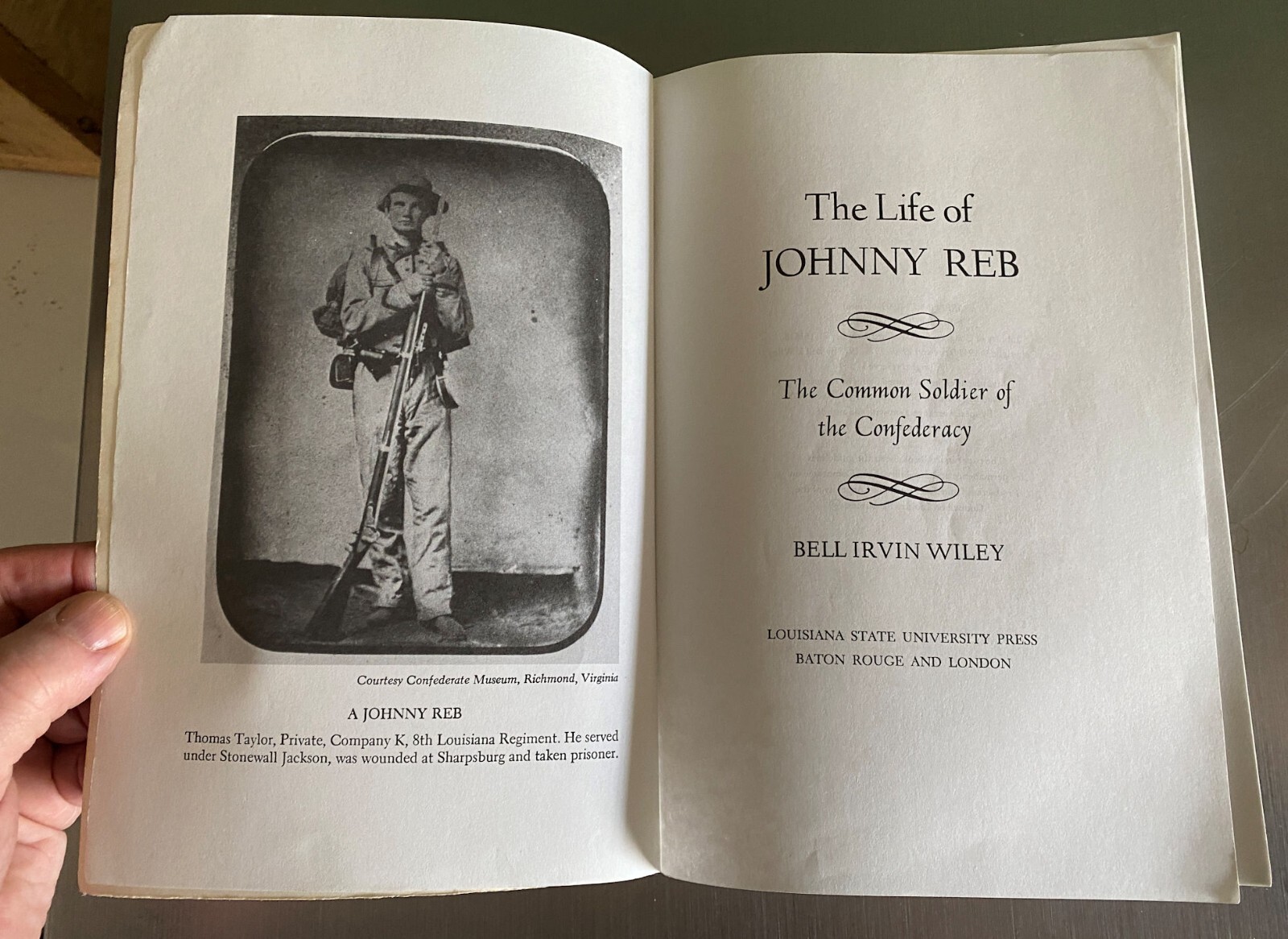 The Life of Johnny Reb, Bell Irvin Wiley 1978 (1995 reprint)