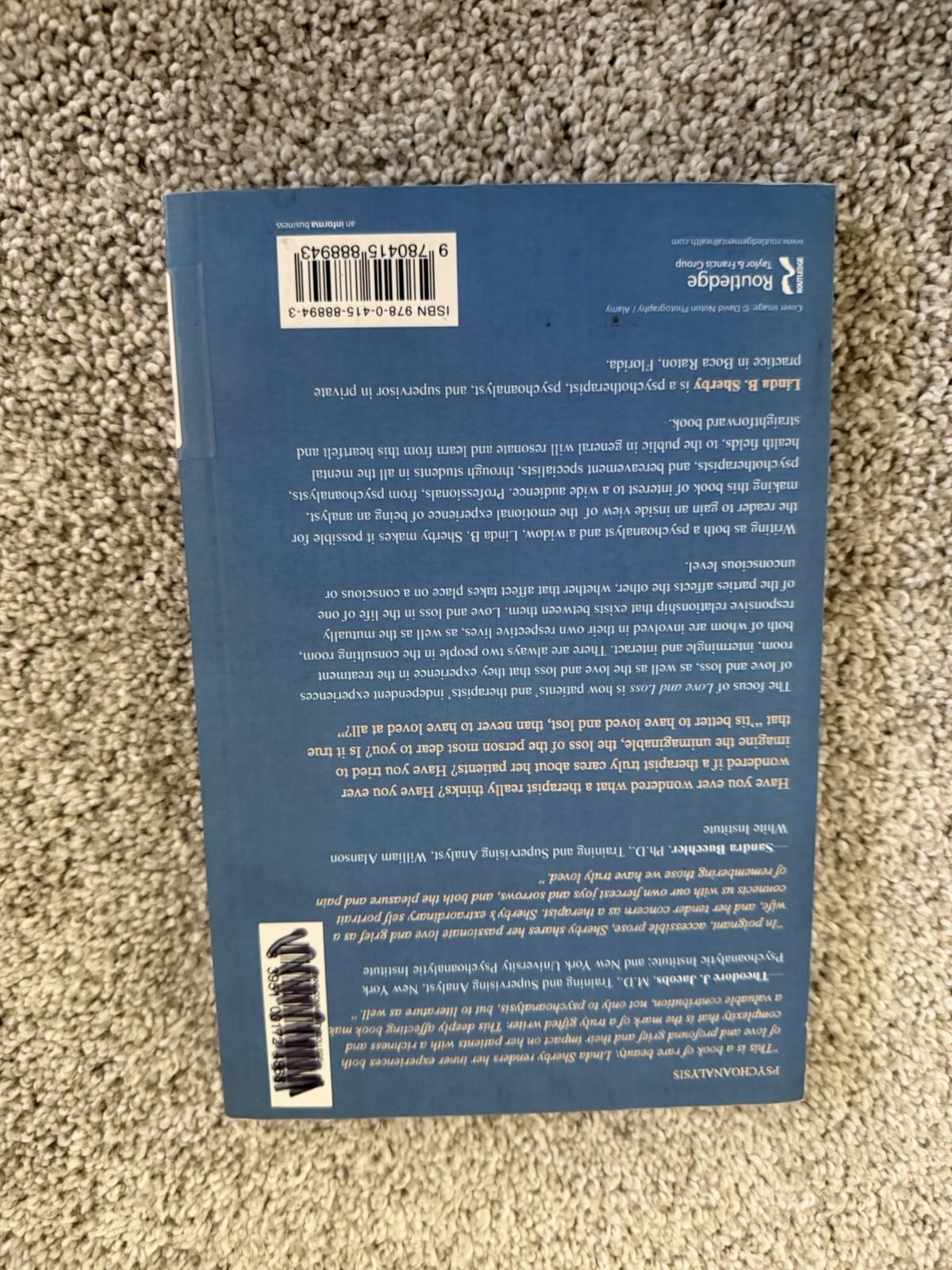 Love and Loss in Life and in Treatment by Linda B Sherby: New