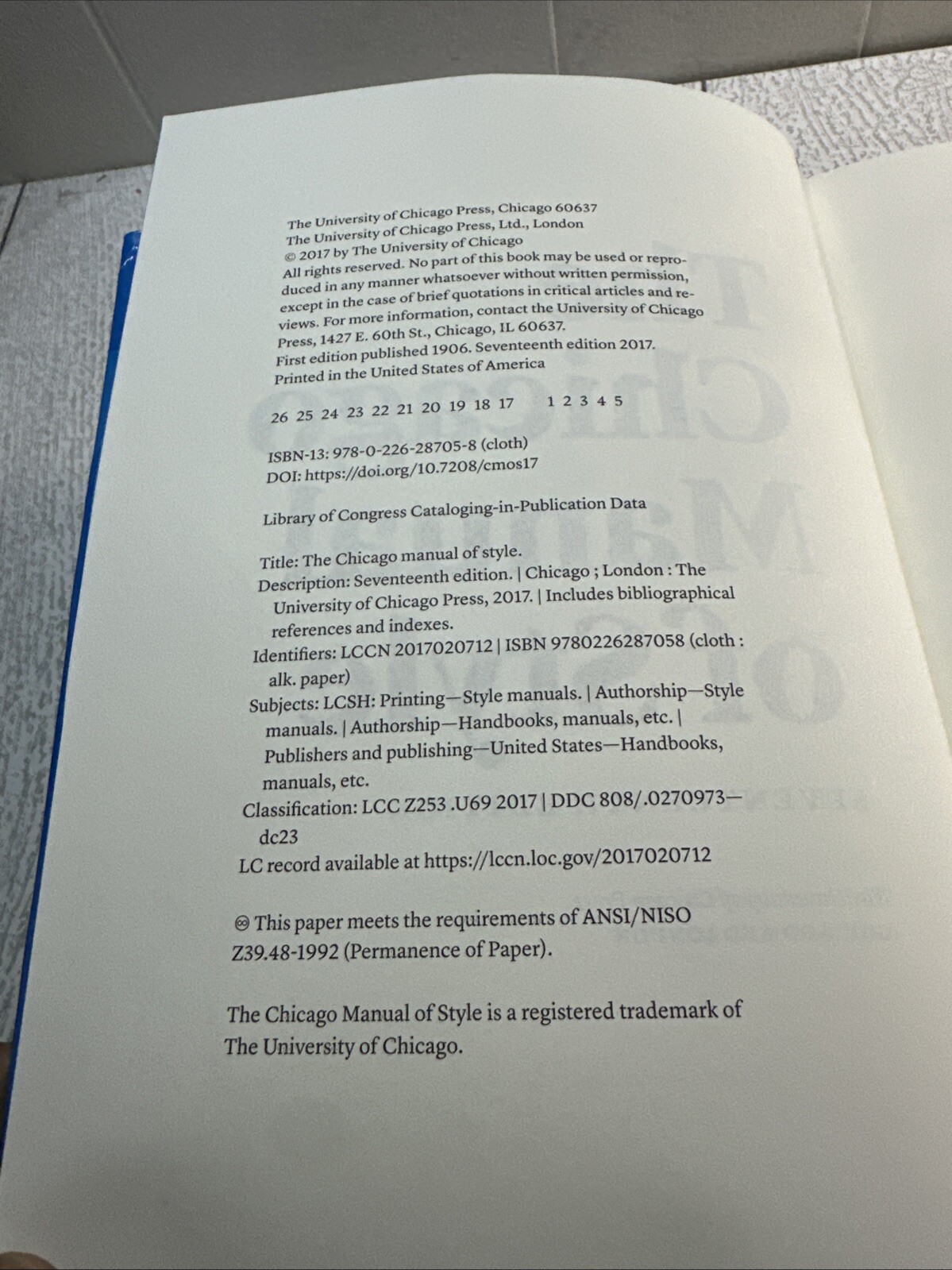 Chicago Manual of Style, 17th Edition by The University The University of…