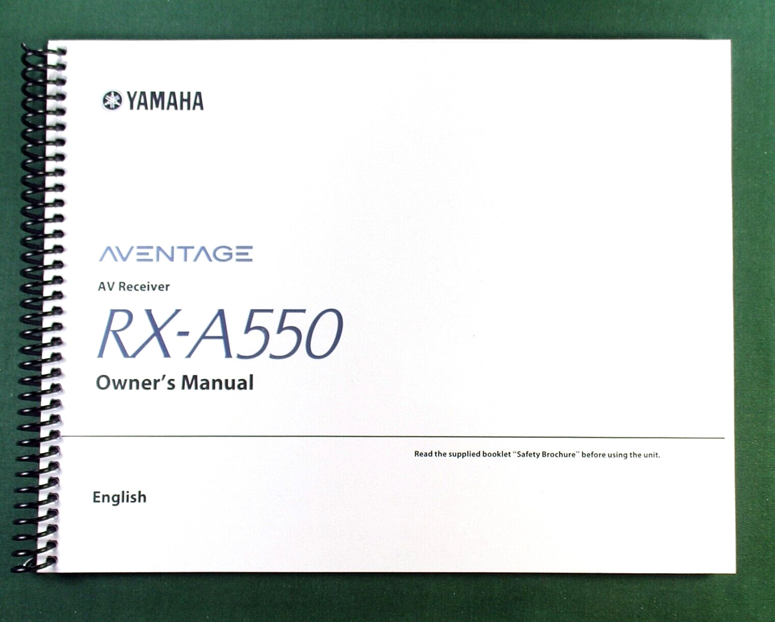 Yamaha RX-A550 Instruction Manual: Full Color 116 Pages & Protective Covers!