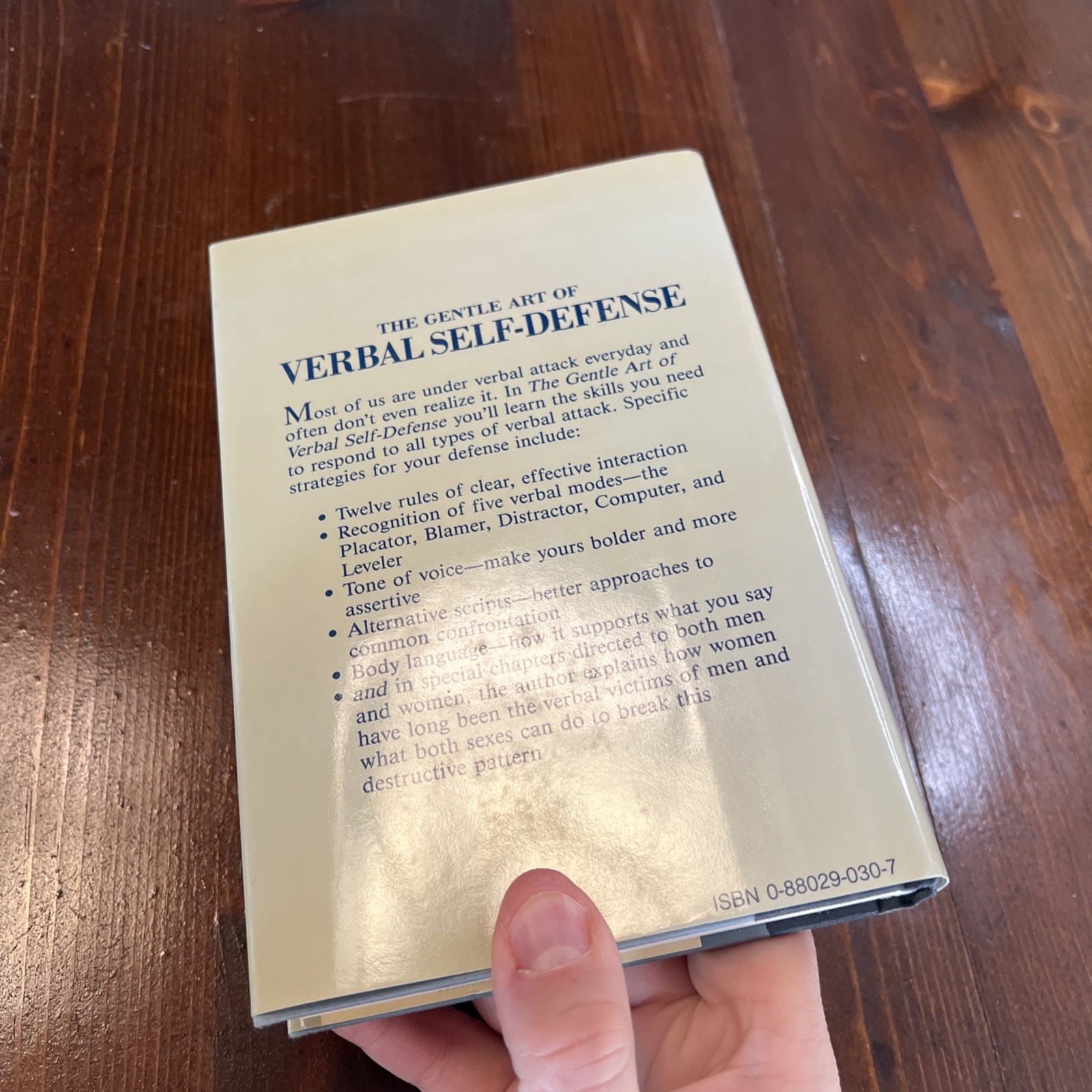 The Gentle Art of Verbal Self-Defense by Suzette Haden Elgin Hardcover Book
