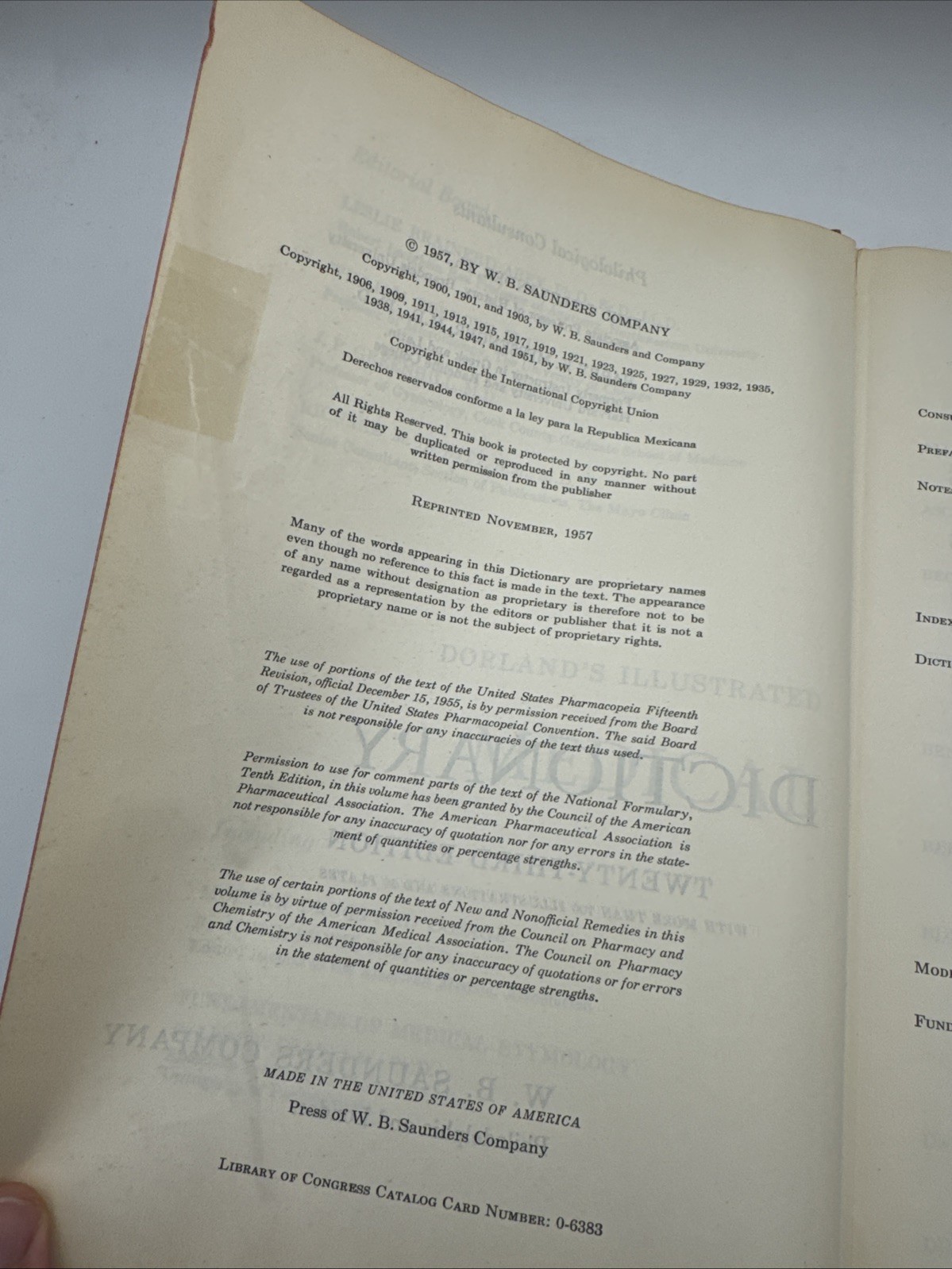 Dorland’s Illustrated Medical Dictionary 23rd Edition Vintage Book 1957