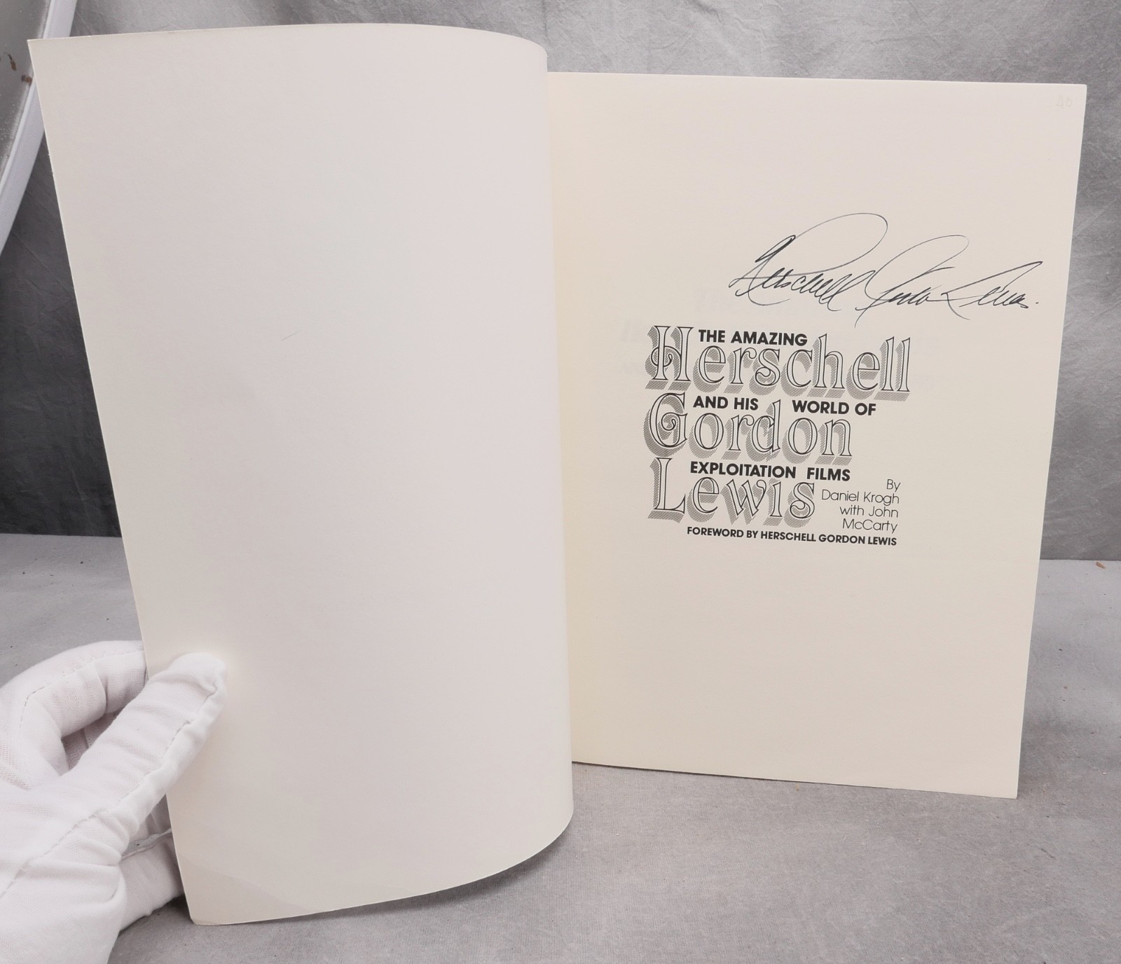 The Amazing Herschell Gordon Lewis – 1st Edition – SIGNED – FREE US SHIPPING!