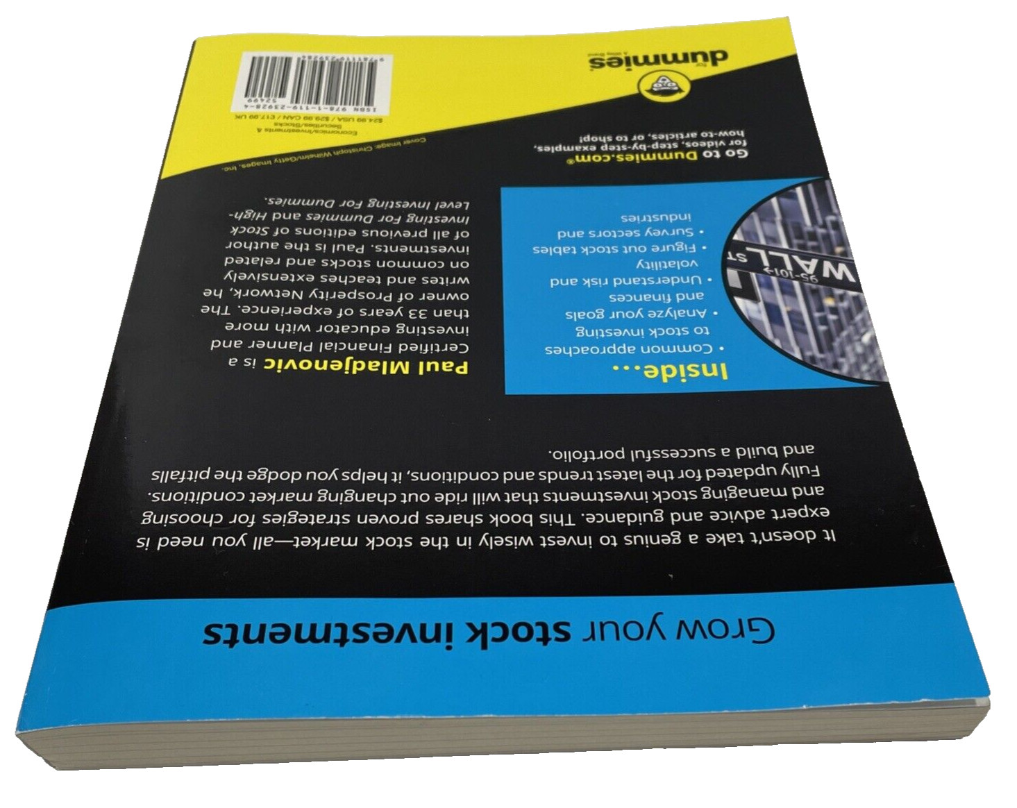Stock Investing for Dummies By Paul Mladjenovic 5th Edition 9781119239284