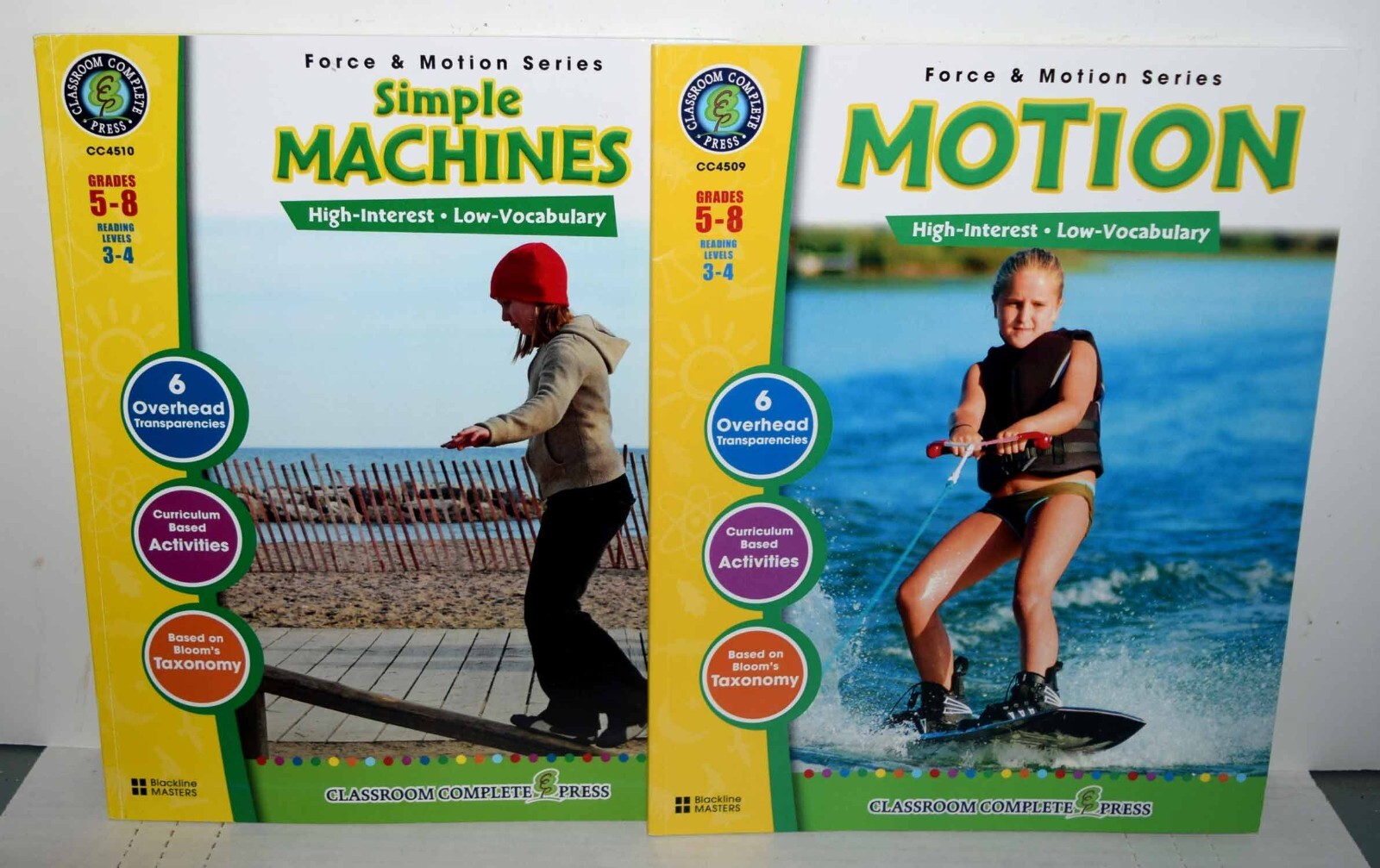 Force & Motion Series Gr. 5-8 motion & Simple machines FREE SHIPPING !!!