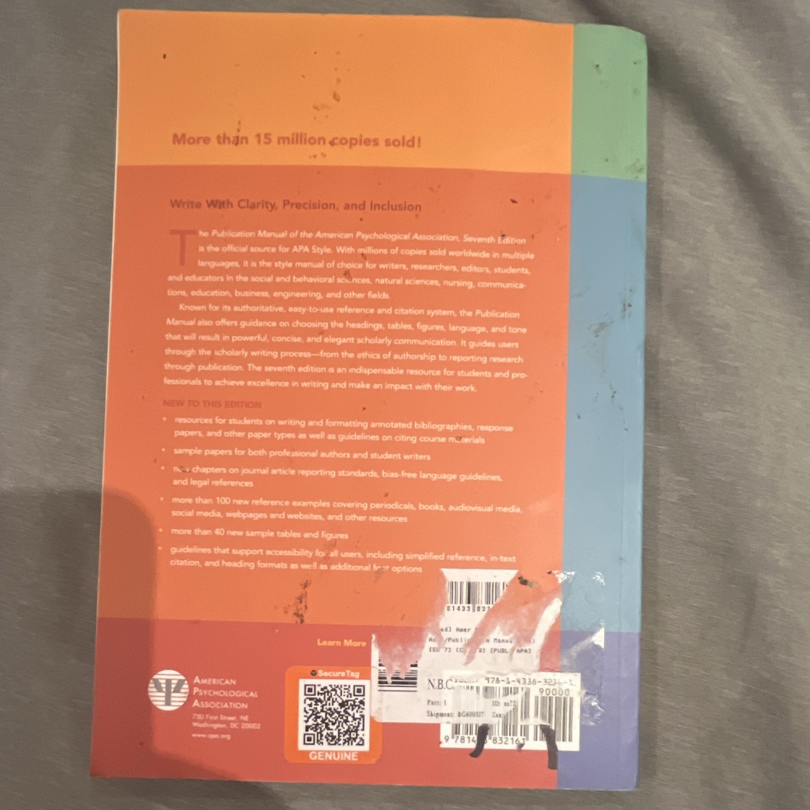 Publication Manual of the American Psychological Association 7th Ed APA Style