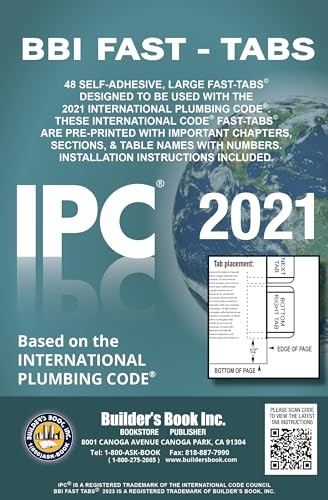 2021 International Plumbing Code (IPC) Fast-Tabs by Inc. Builder’s Book