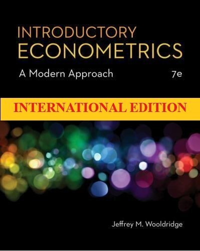 4-6DAYS DELIVERY- Introductory Econometrics: A Modern Approach by Wooldridge, 7E