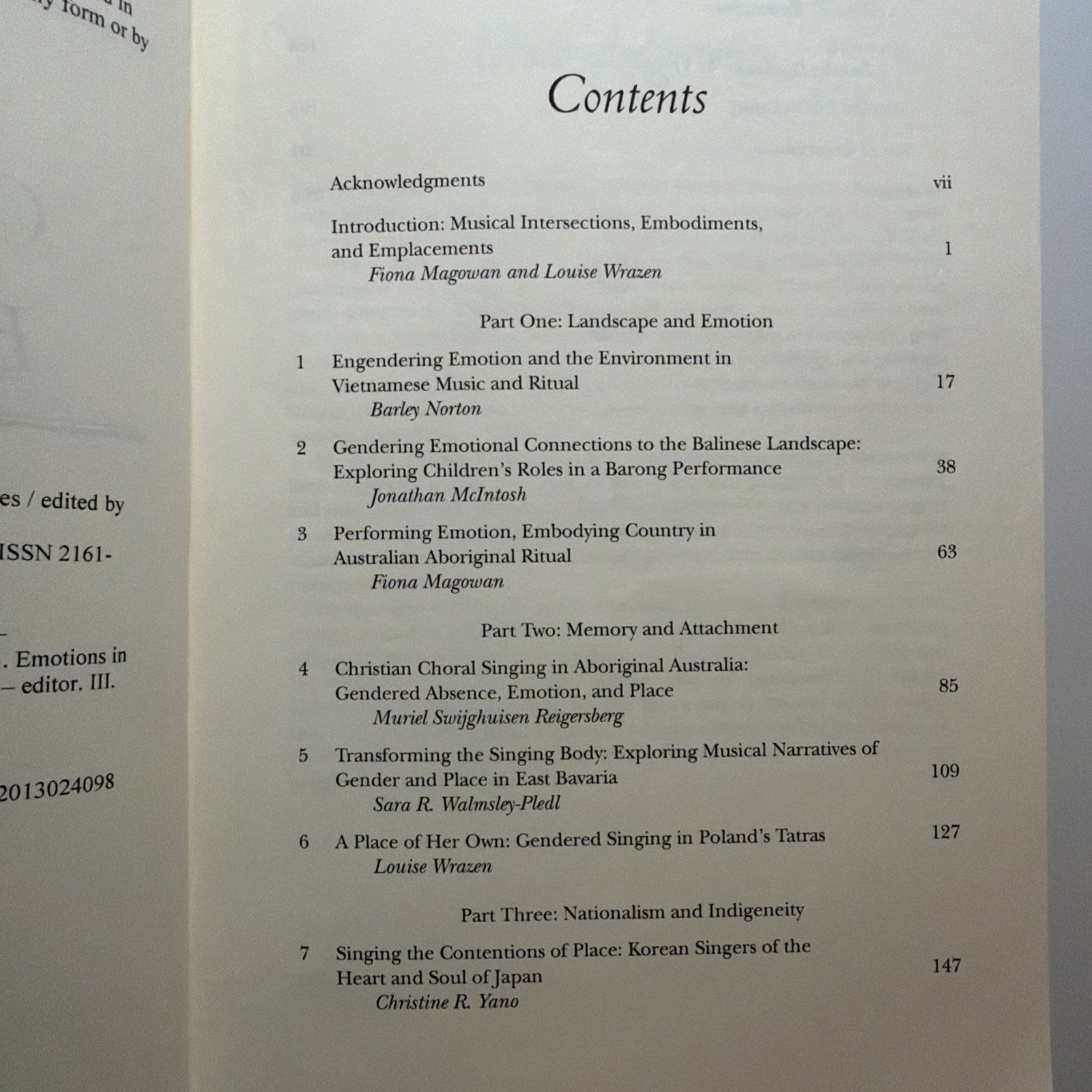 Issn Ser.: Performing Gender, Place, and Emotion in Music : Global Perspectives