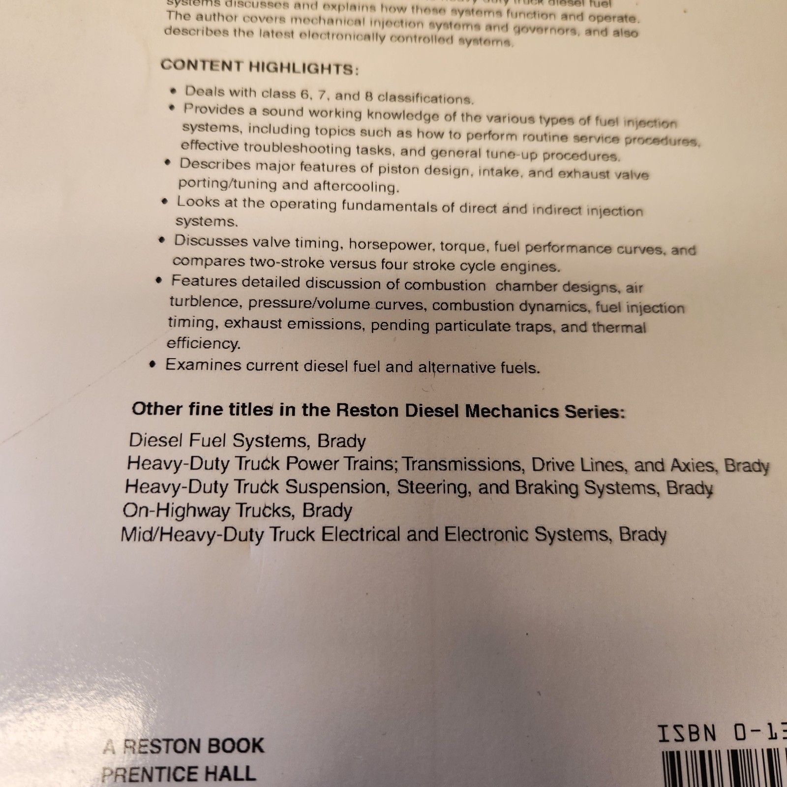 Heavy-Duty Truck Diesel Fuel Systems : Operation, Service, and Maintenance Book