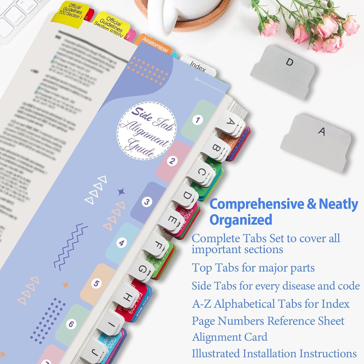 Upgraded CPT 2026 & ICD-10-CM Index Tabs – Color-Coded & Durable Set