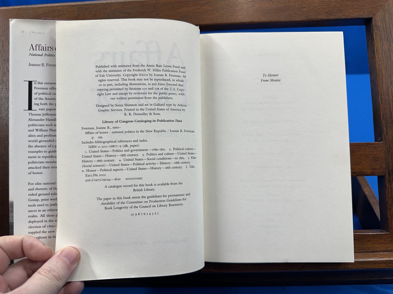 Affairs of Honor: National Politics in the New Republic- Joanne B. Freeman, 2001