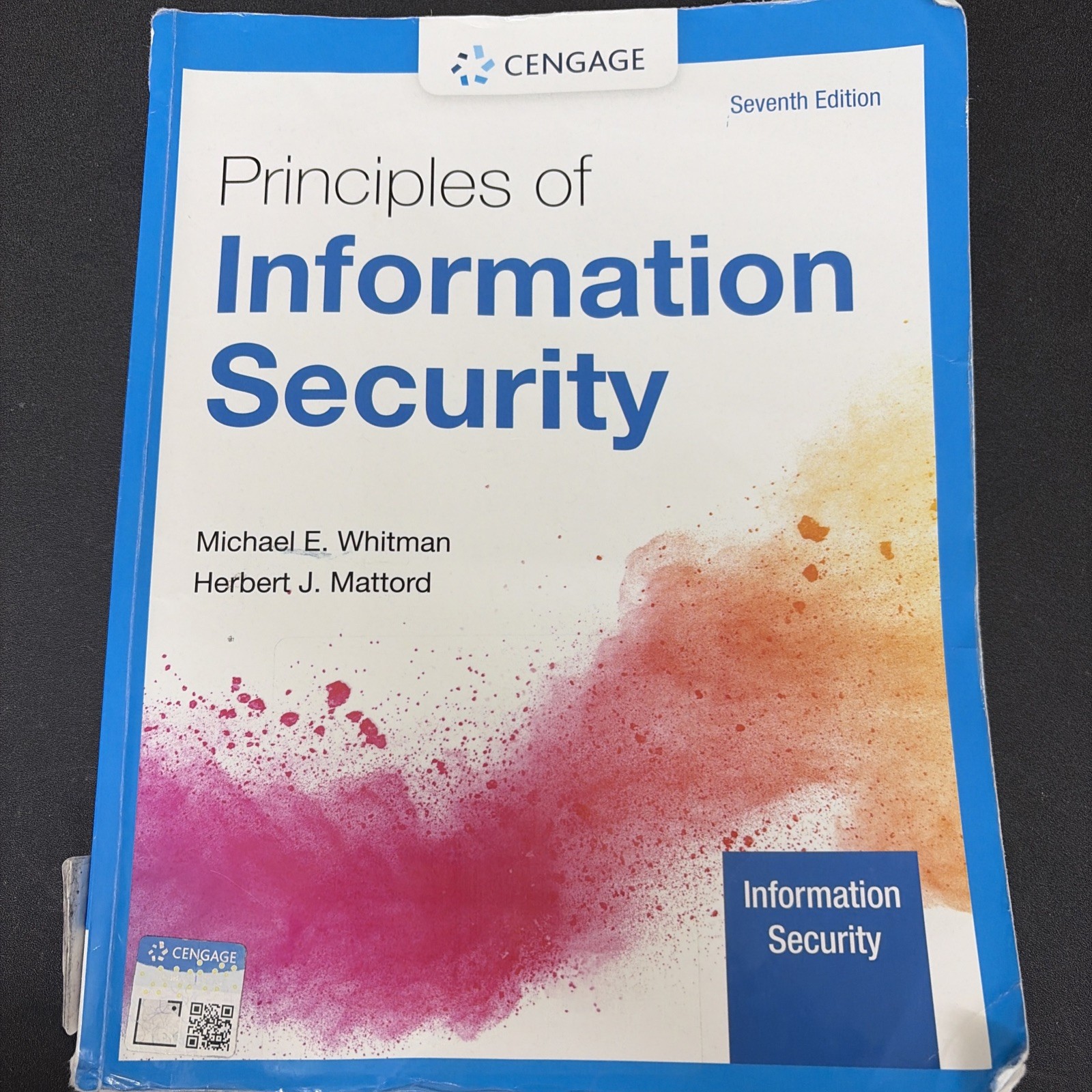 Principles of Information – Paperback, by Whitman Michael; Mattord – Acceptable