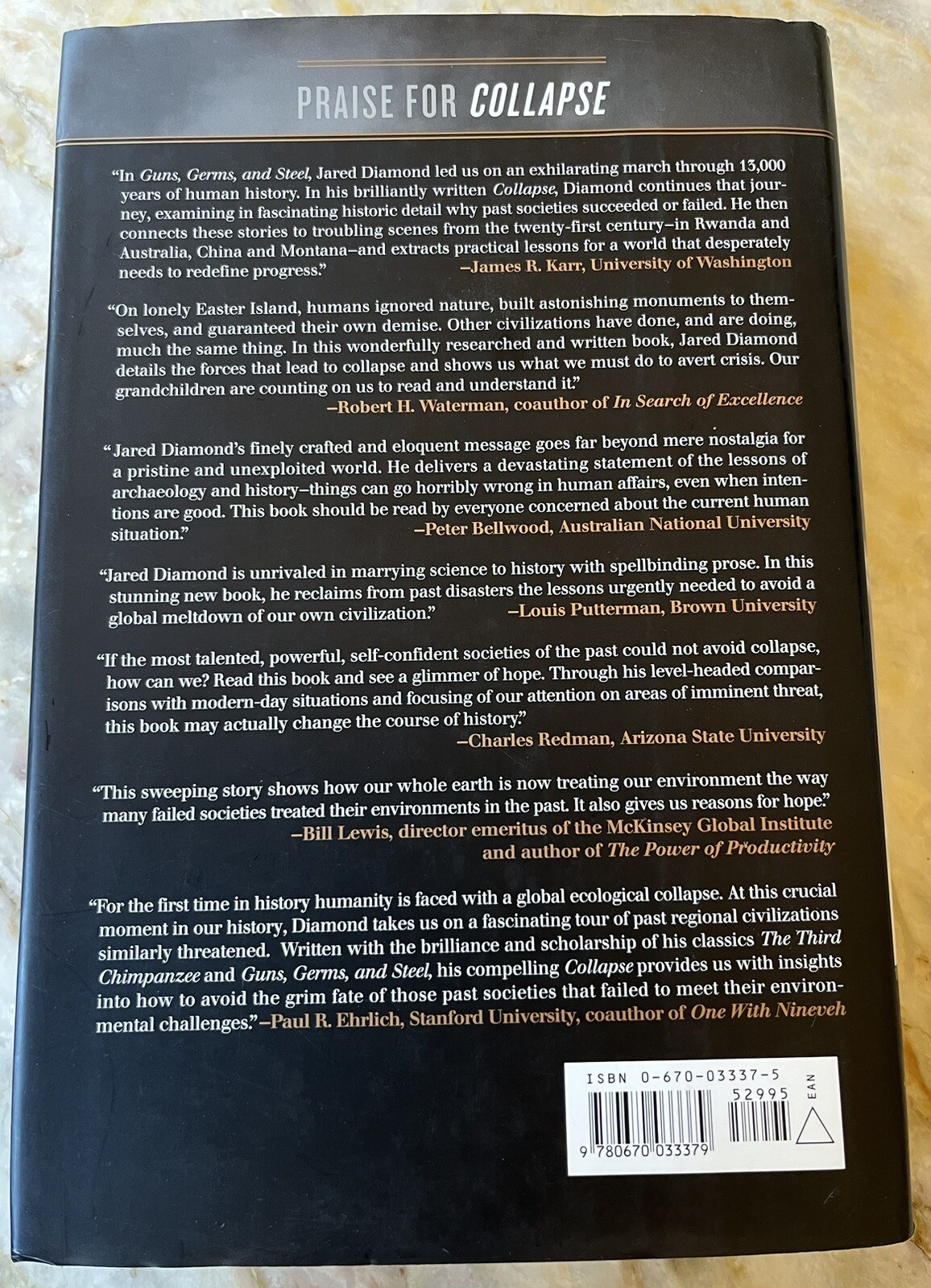 “COLLAPSE-HOW SOCIETIES CHOSE TO FALL OR SUCCEED” SIGNED 2005 HC-JARED DIAMOND!