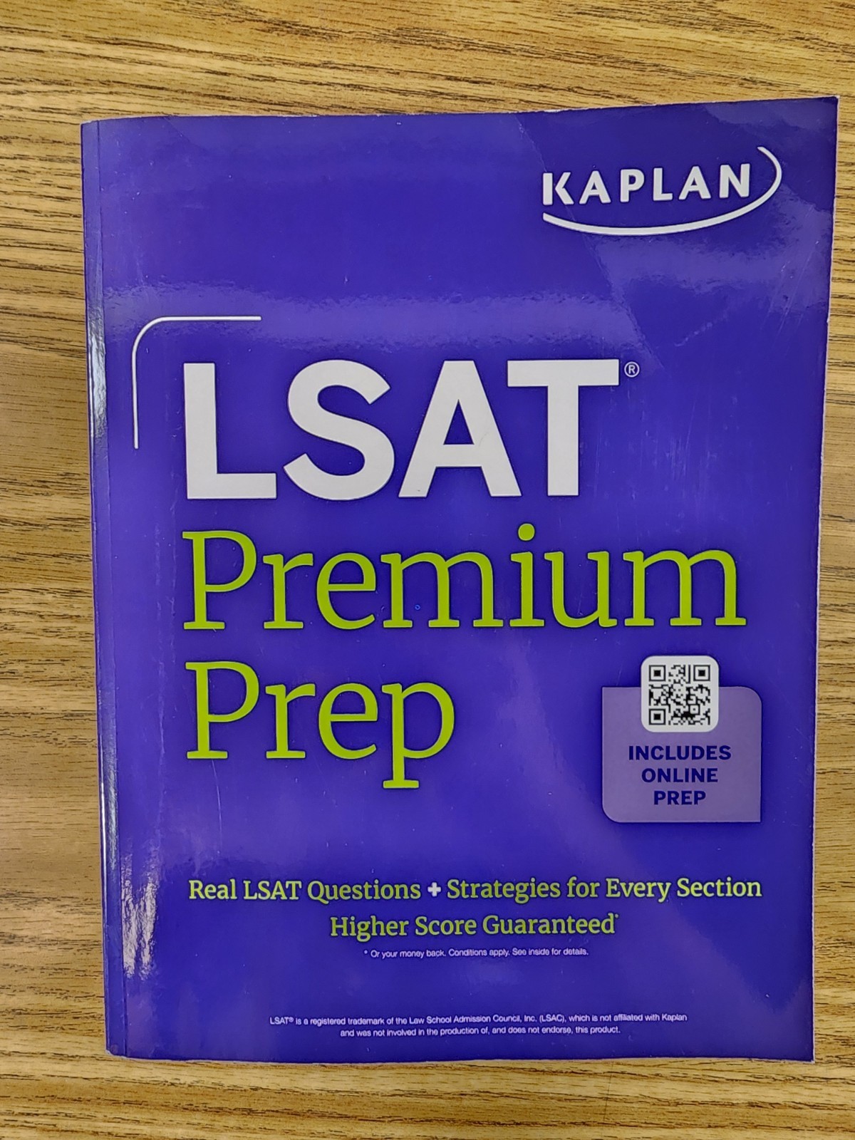 LSAT Exam Prep Book Kaplan by Test Prep Insight Paperback “CLEAN No MARKS”