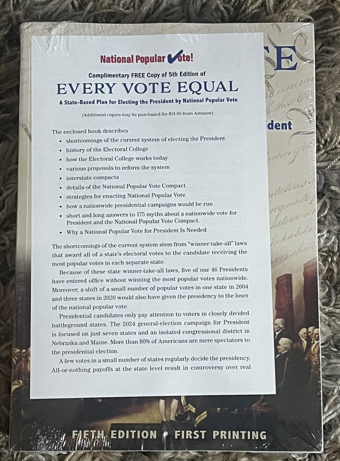 Every Vote Equal 5th Edition : A State-Based Plan for Electing the President
