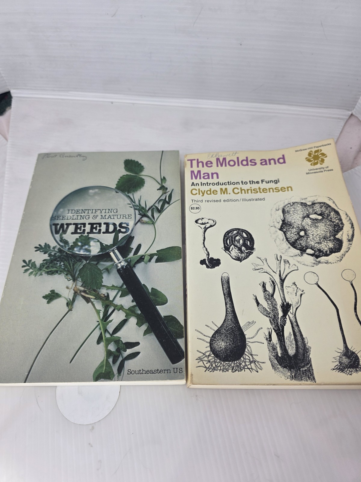 Vintage Botany Book Lot Molds and Man Fungi Identifying Seedling Mature Weeds