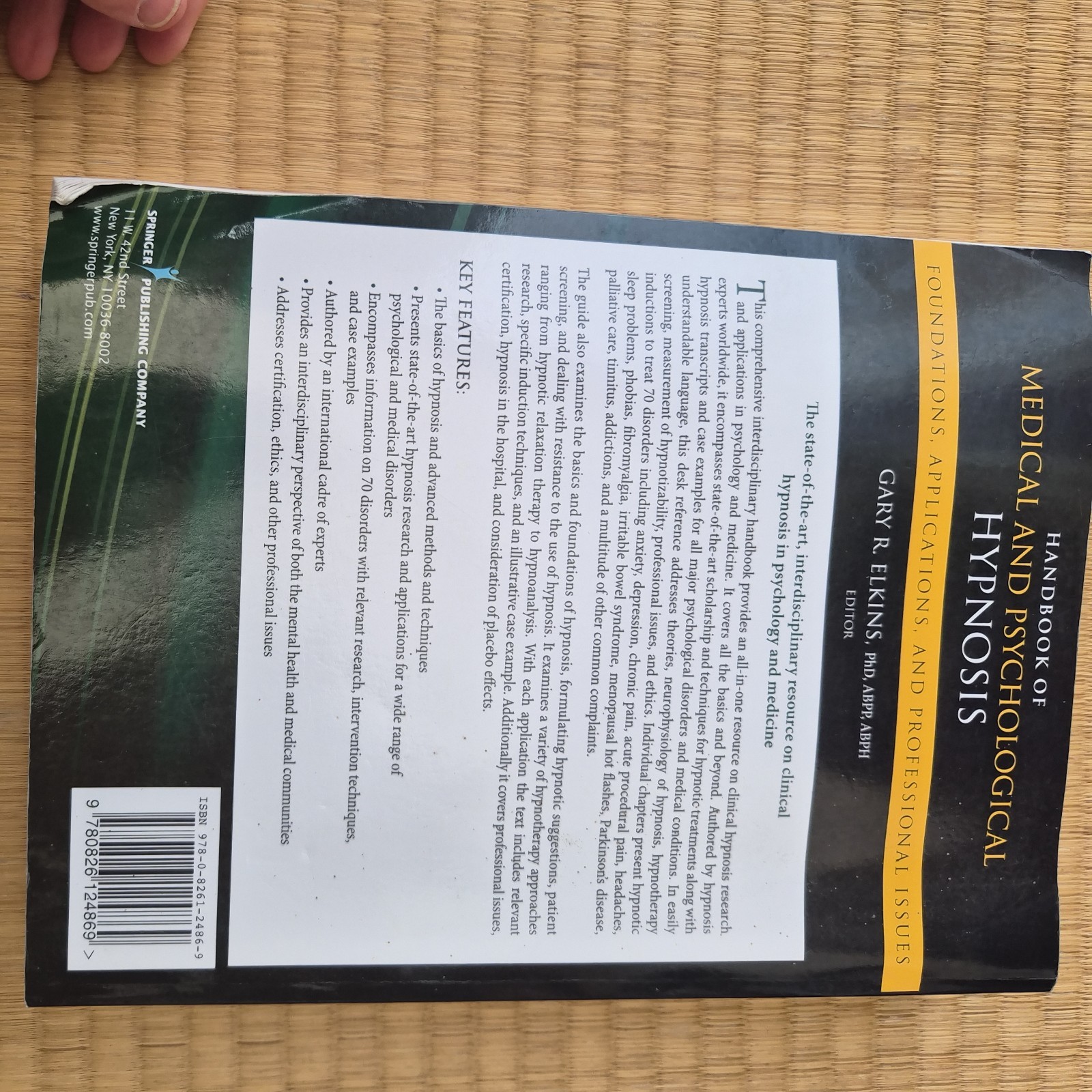 Handbook of Medical and Psychological Hypnosis : Foundations, Applications, and