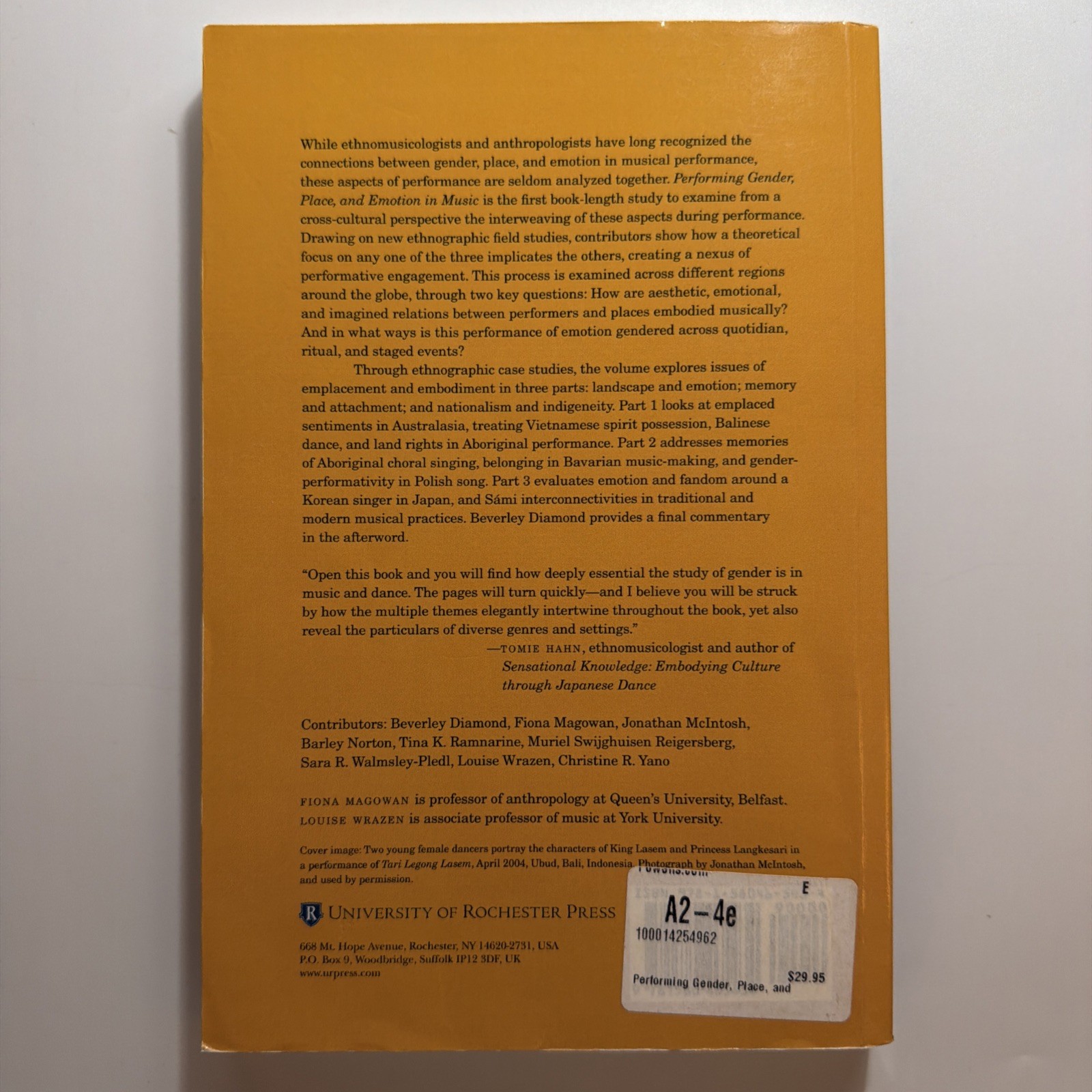 Issn Ser.: Performing Gender, Place, and Emotion in Music : Global Perspectives