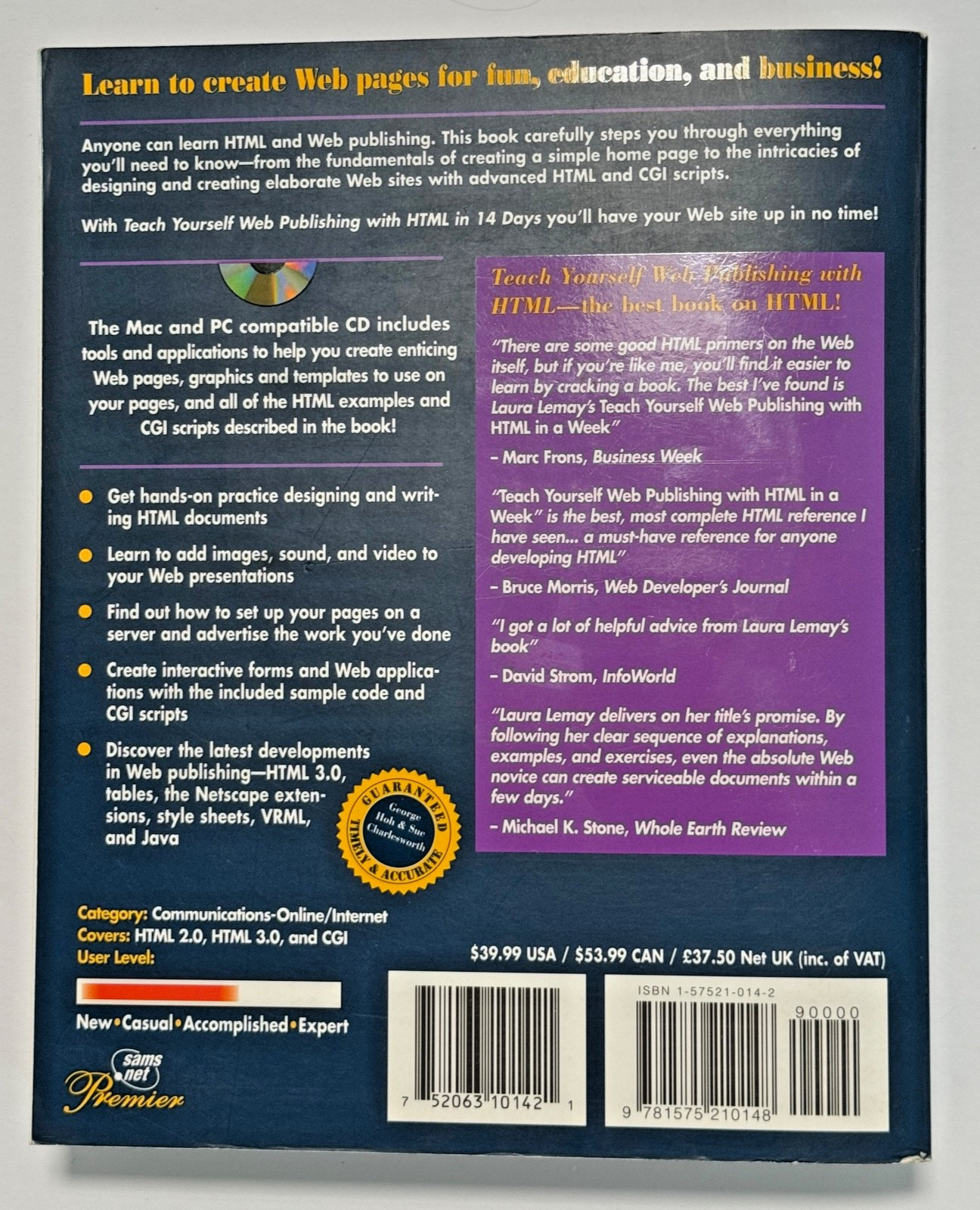 Teach Yourself Web Publishing with HTML in 14 Days by Laura Lemay