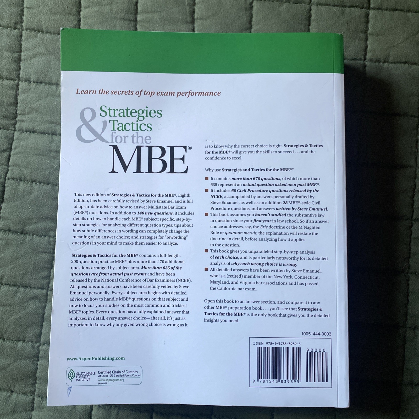 Bar Review Ser.: Strategies & Tactics® for the Mbe® : Multistate Bar Exam by…