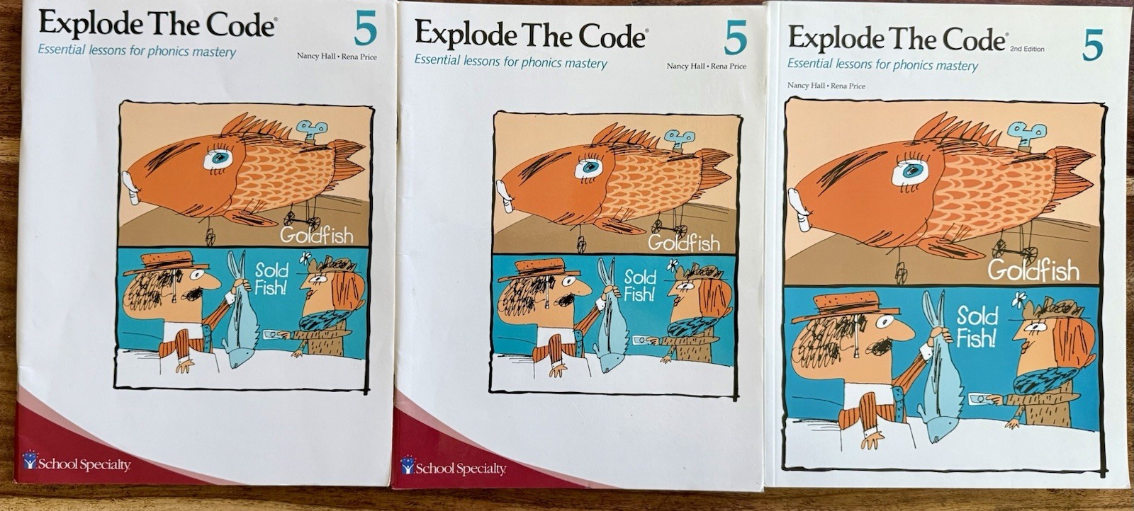 Explode the Code Book 5 Bundle 3 Workbooks. (2 x 1st Ed. + 1 x 2nd Ed.)