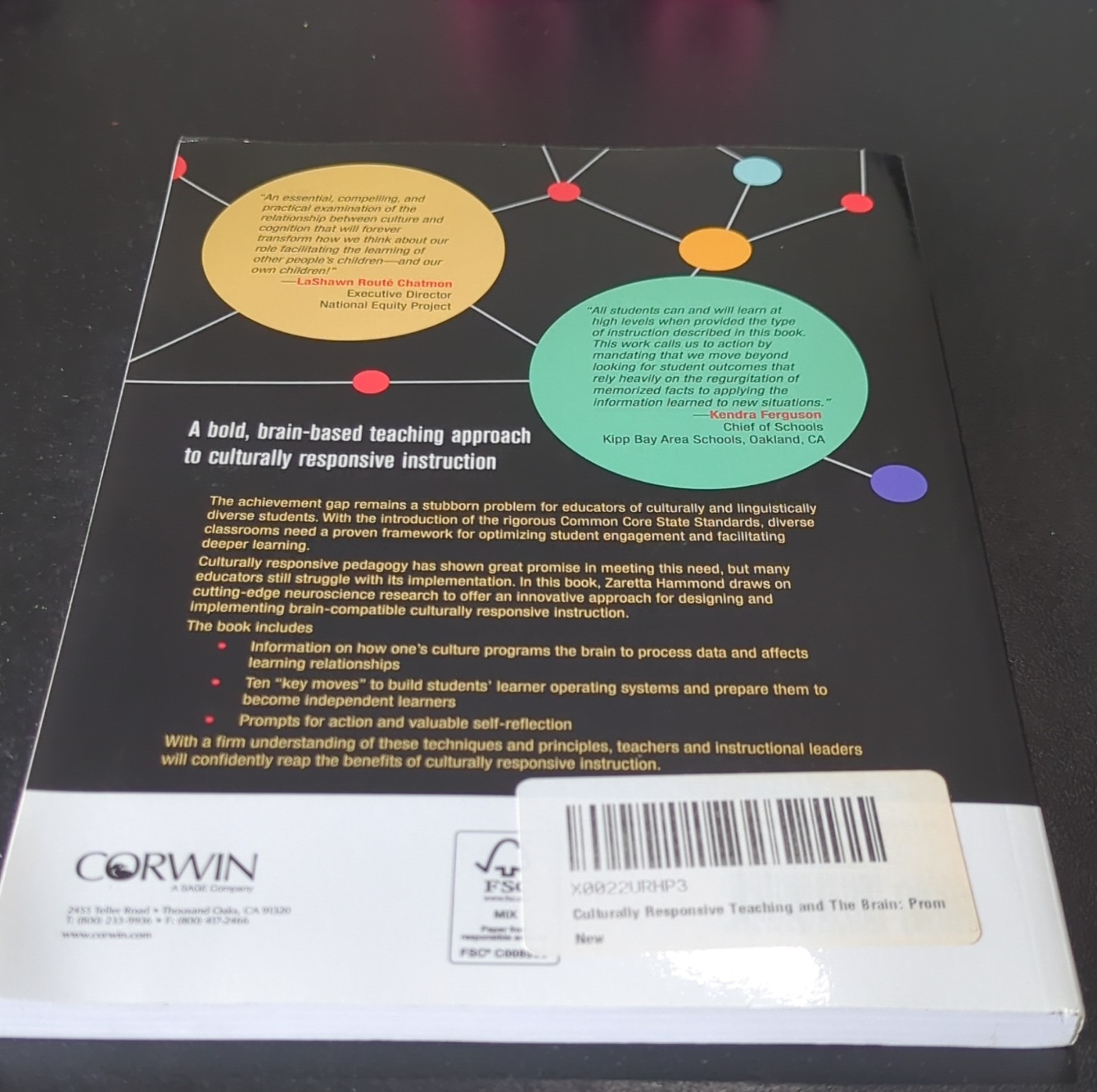 Corwin Culturally Responsive Teaching and the Brain by Zaretta Hammond Paperback
