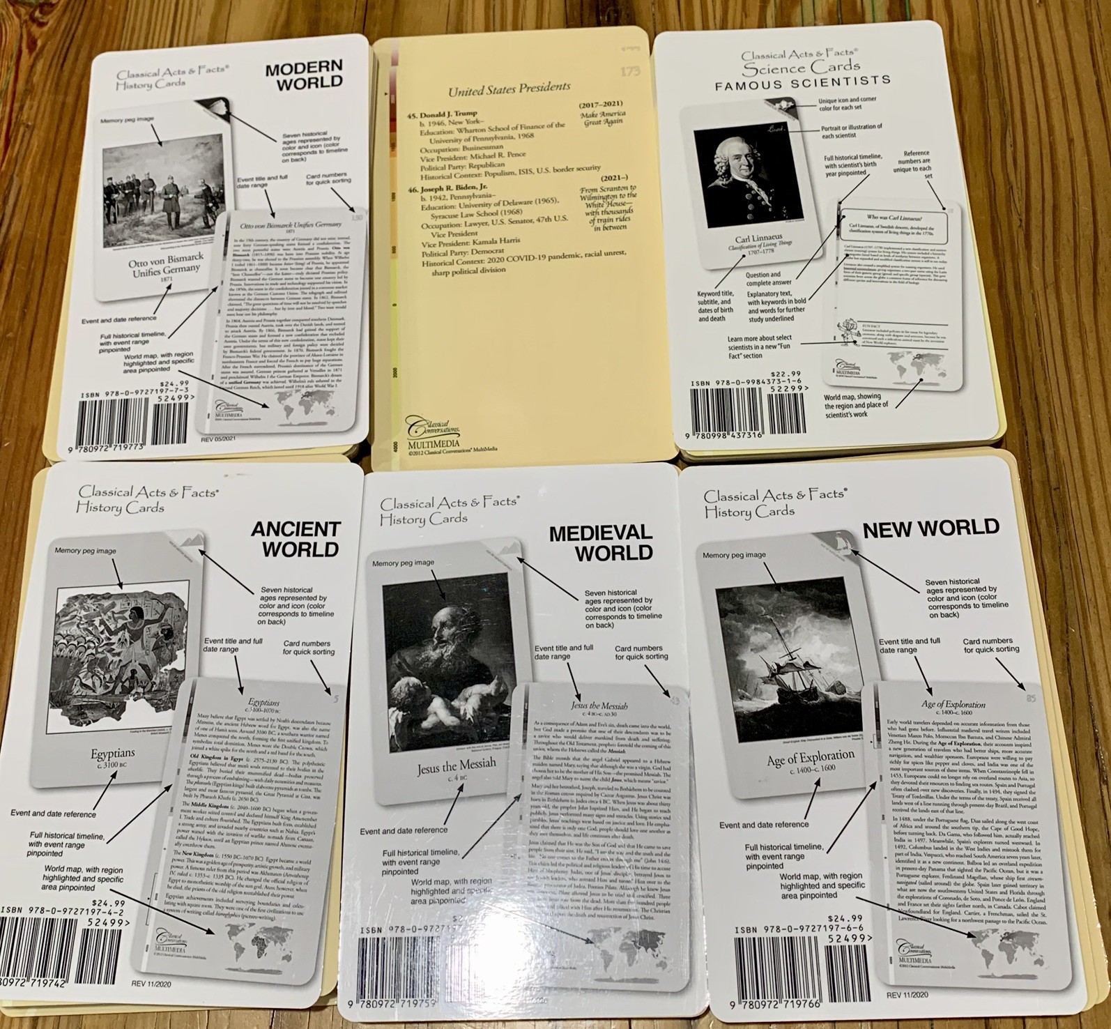 Classical Conversations Acts and Facts Cards Lot History Science US Presidents