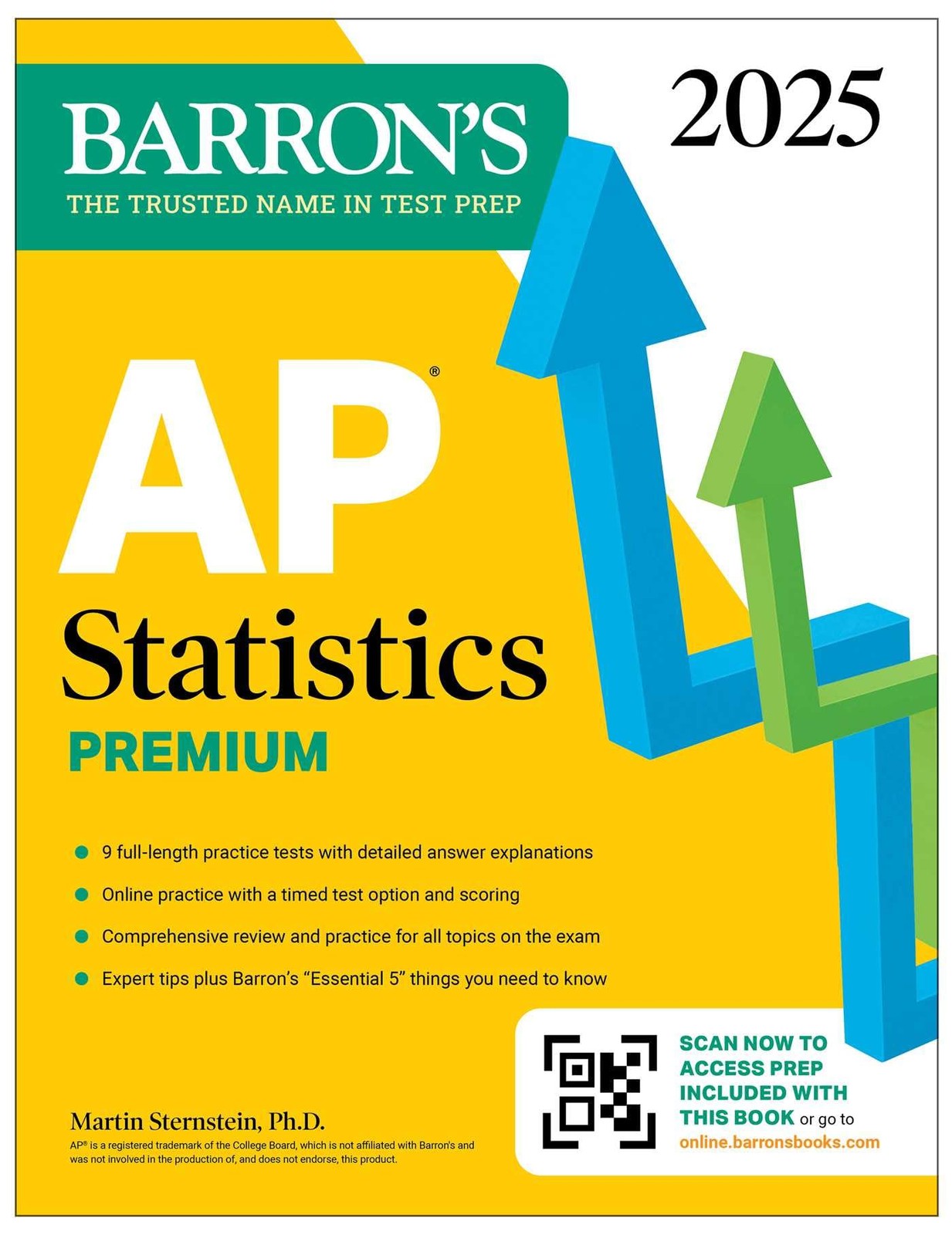 AP Statistics Premium, 2025: Prep Book with 9 Practice Tests + Comprehensive…