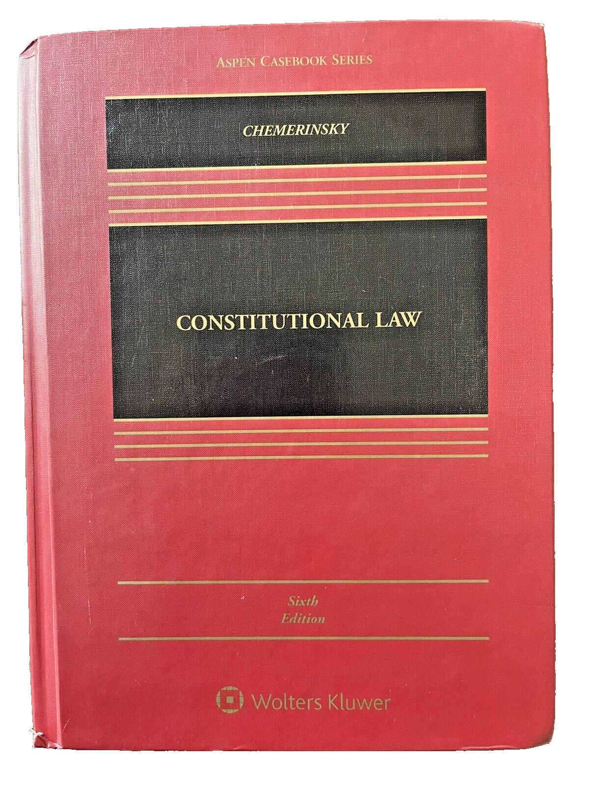 Constitutional Law 6th Edition -LIKE NEW- by Chemerinsky – Aspen Casebook Series