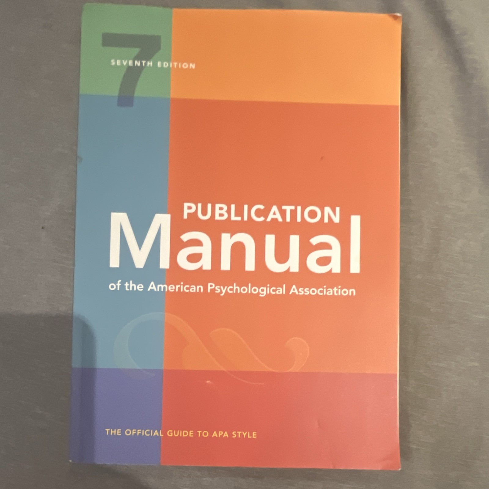 Publication Manual of the American Psychological Association 7th Ed APA Style