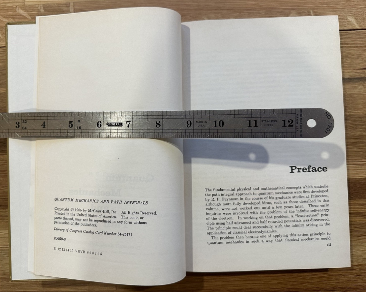 Quantum Mechanics and Path Integrals – Feynman & Hibbs 1st Edition 1965 HC