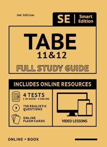 Tabe 11 & 12 Full Study Guide: Complete Su- paperback, 1949147738, Smart Edition
