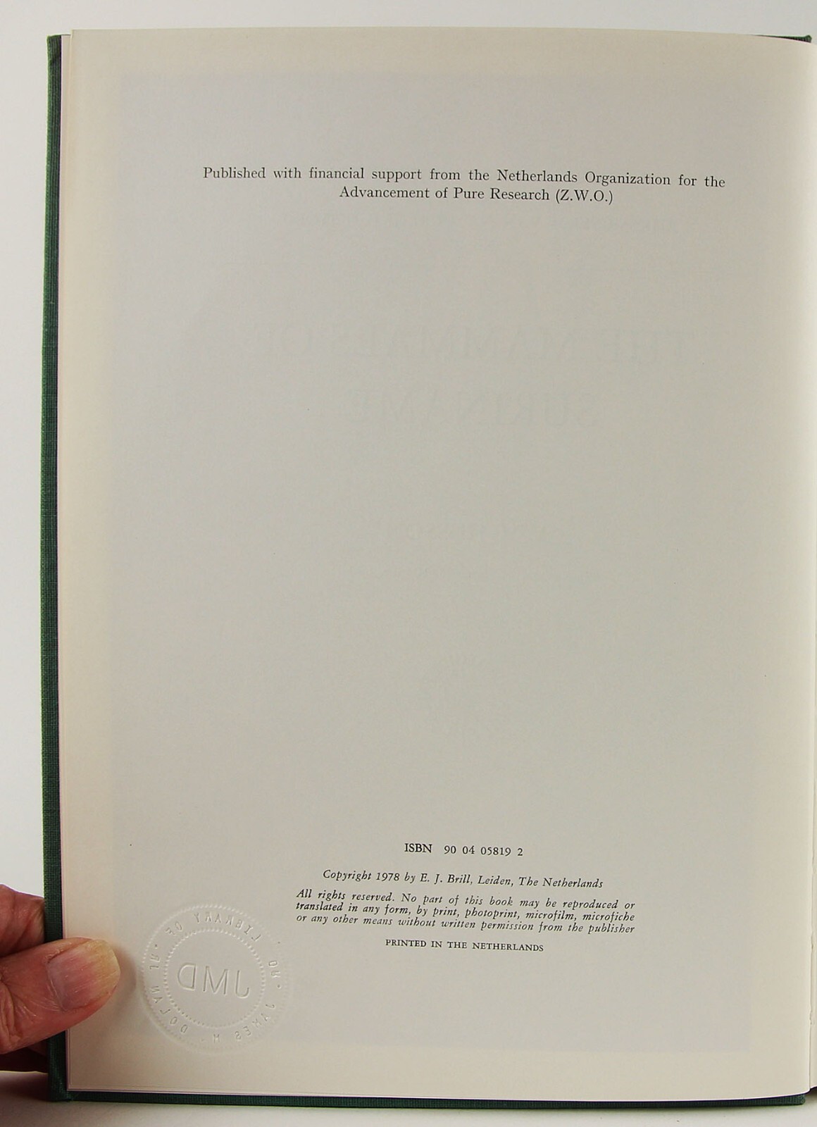 A.M. Husson’s The Mammals of Suriname 1978 Brill VG+ Zoology 152 Species