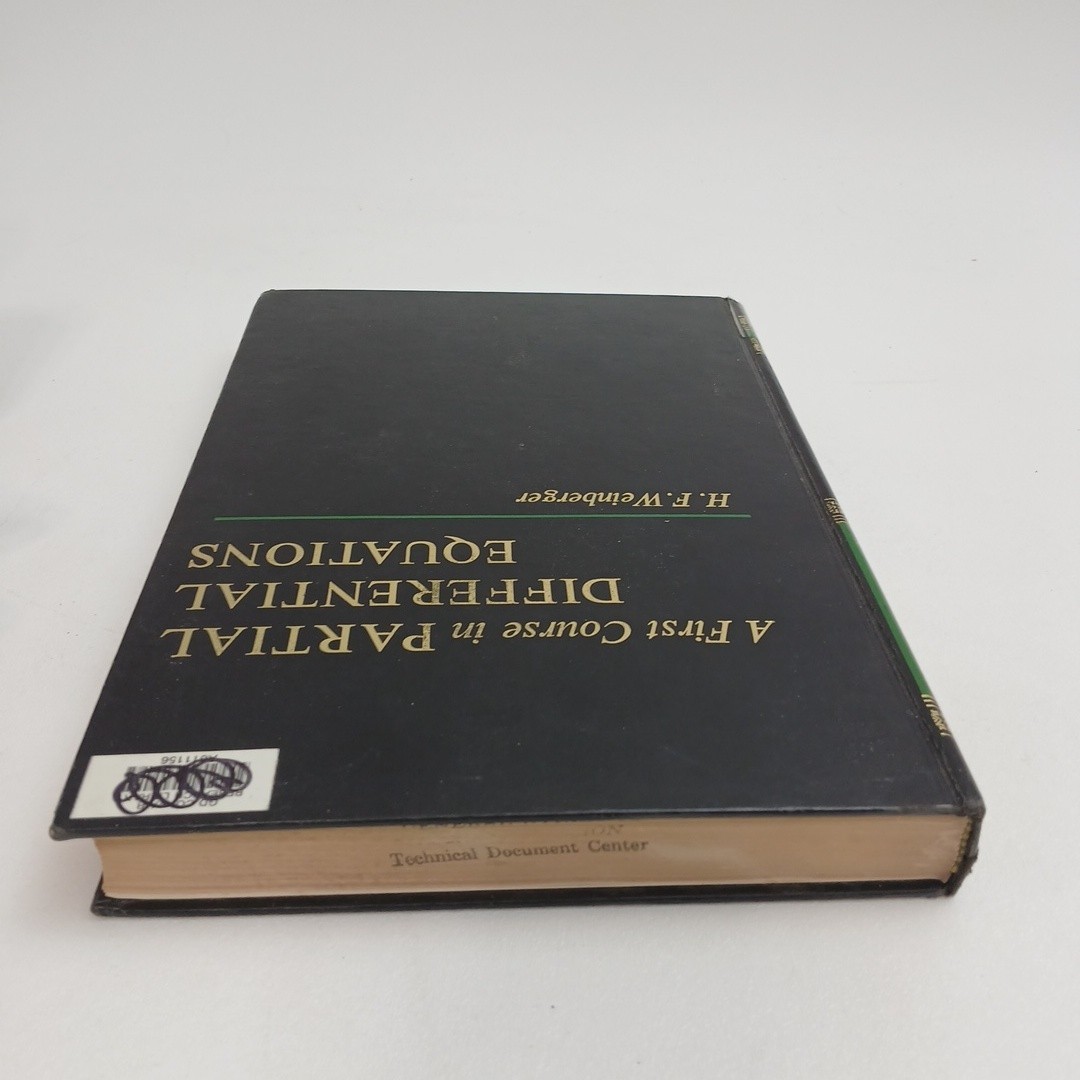 First Course in Partial Differential Equations By H.F. Weinberger Hardcover 1965