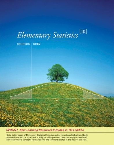 ELEMENTARY STATISTICS By Robert R. Johnson & Patricia J. Kuby – Hardcover *VG+*