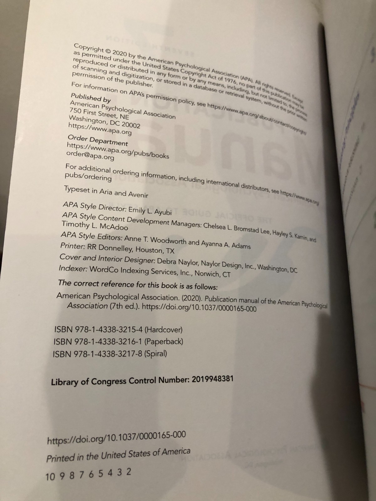 Publication Manual (OFFICIAL) 7th Edition of the American Psychological…